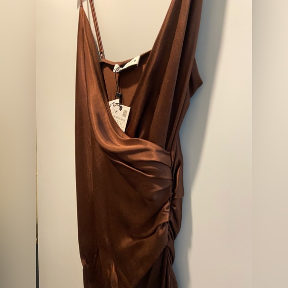Zara Brown Dress Size Small, NWT - Picture 2 of 3